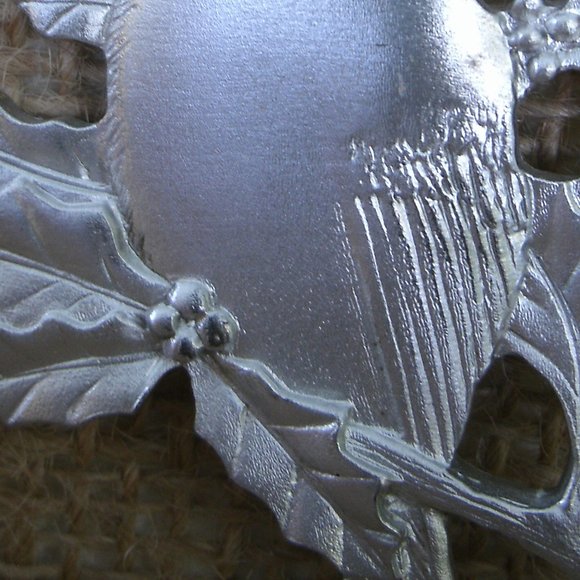 Pewter Cardinal & Holly Hanging Ornament - Picture 14 of 16